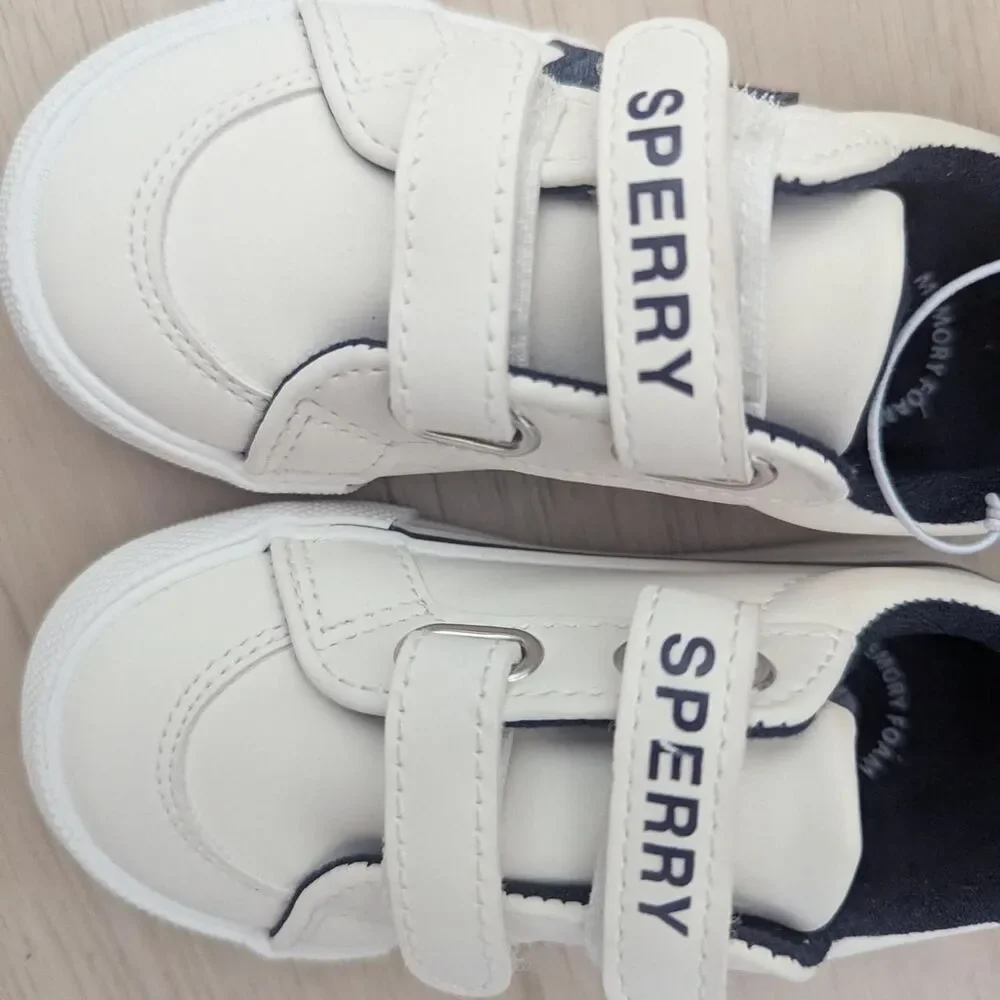 Sperry Cream and White Sneakers Toddler Size 6